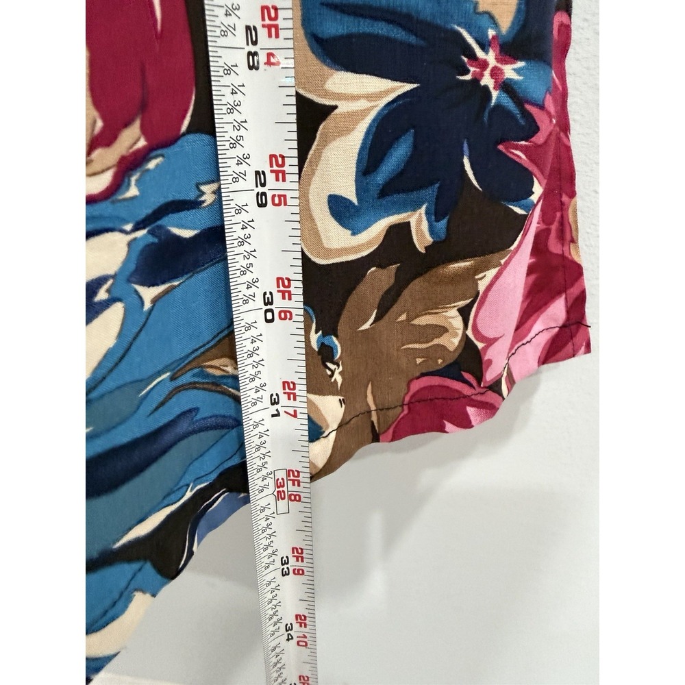 Islander Floral Rayon Maxi Skirt XL Boho Tropical Pull On Flowy Beach Resort - Picture 7 of 7